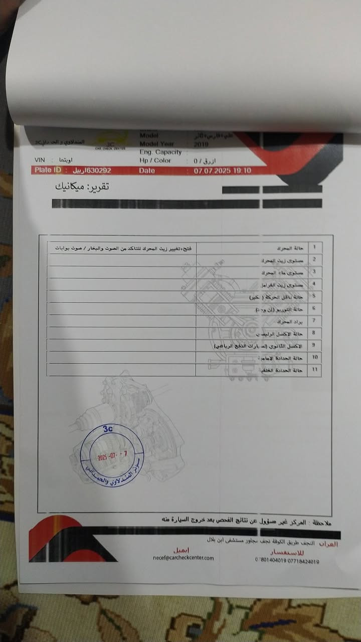 السلام عليكم
كيا اوبتيما مديل 19 لون نيلي رقم اربيل رقم ساقط صارله 15 يوم  سونار موجود ترهم مراوس سياره عاليه سعر 115 وبيه مجال رقم الهاتف ***********//***********
