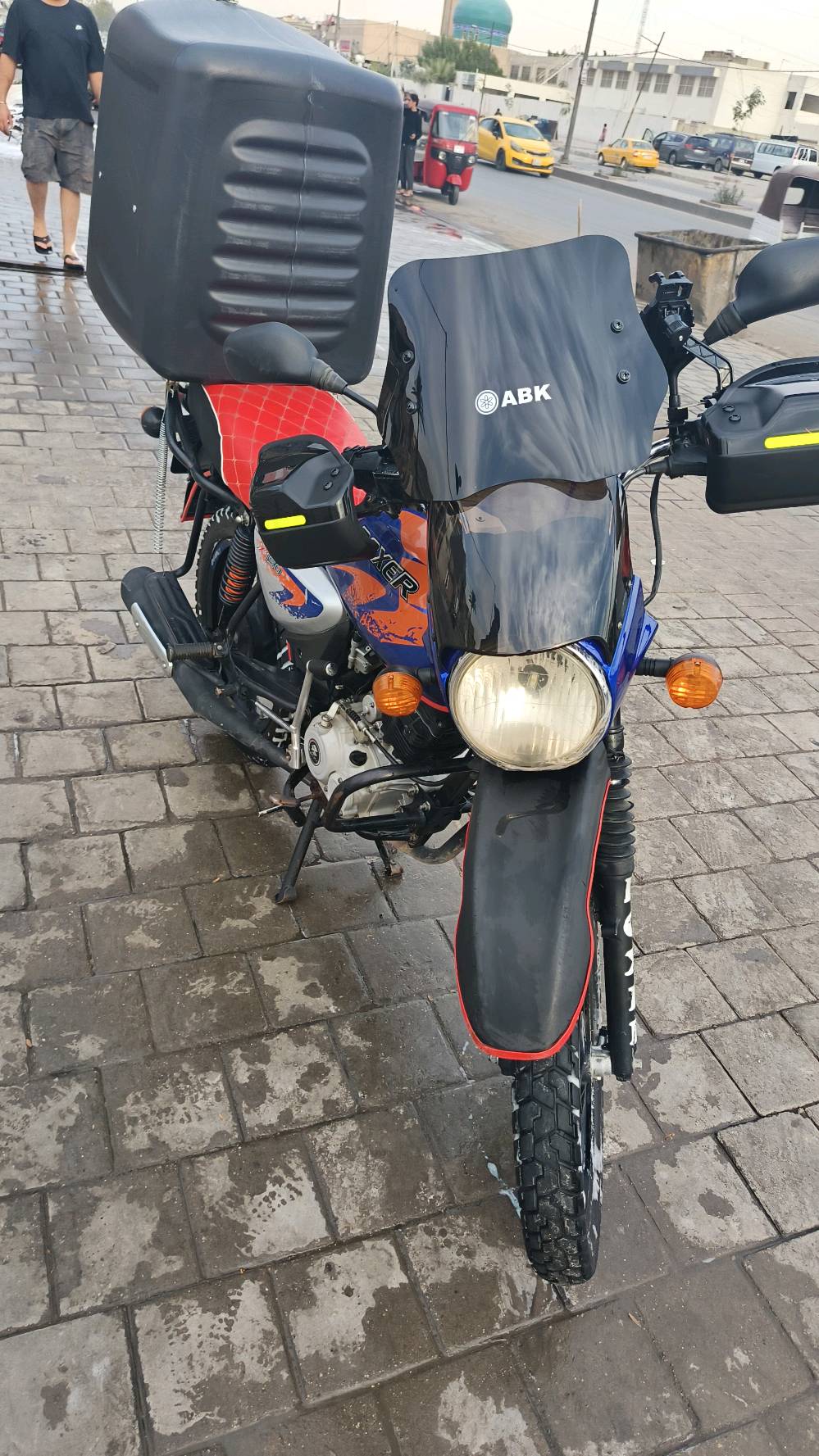 دراجه بوكسر للبيع مكينه مفتوحه تجفيت كله اصلي سعر1600 اوراق كامله سبعه موديل مكان بغداد بلديات 23