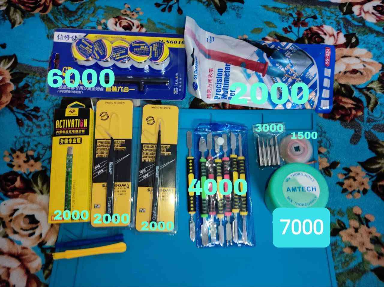 بور سبلاي من شركة باكو الاصلي 35 بي مجال
كاوية صولدر+هوت اير ب80 
قطعة زرقاء تتحمل رارة عالية سعرها 7 الاف
ومجهر ب٢٠٠ الف كلهن ستخدام قليل مكاني حي ميسان النجف, العراق


**إذا كنت صاحب هذا الإعلان وتريد حذفه لأي سبب، رجاءا أرسل رسالة إلى الدعم الفني**