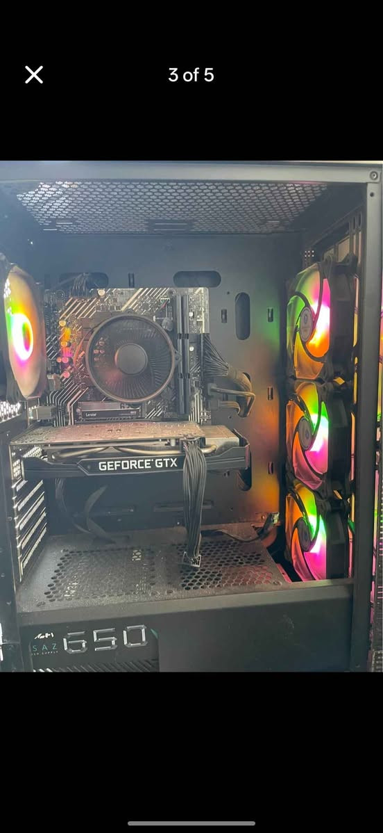 المواصفات 
Gtx 1660 ti
I5 10400f
Ssd 256
M.2 256
Hdd 1t
Power 650
Motherboard asus

Samsung 
144
24 in

و في مجال دهوك, العراق


**إذا كنت صاحب هذا الإعلان وتريد حذفه لأي سبب، رجاءا أرسل رسالة إلى الدعم الفني**