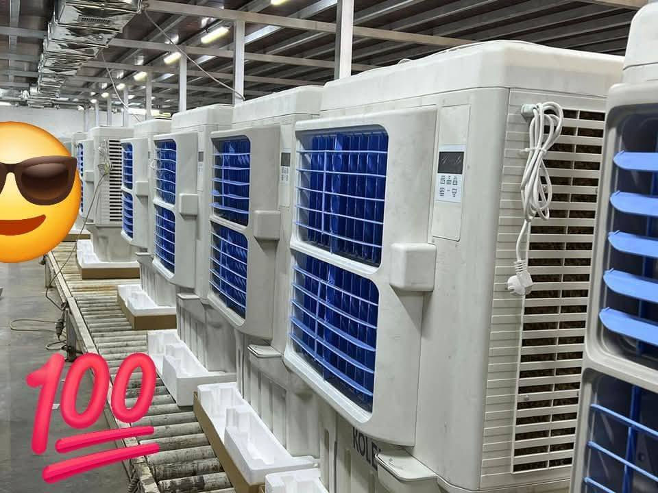 مبردة هواء ❄️❄️  ❄️❄️ كل احجام متوفره 
اقهر حر الصيف💦🌡️🌡️ مع مبردات ❄️❄️  
🥇جودة ممتازة  بمواصفات  عالية متوفر نوع الخرطوم 
🥇بلاستك مقاوم لأشعة الشمس متوفر نوع شلال
🥇ماطور قوي ب3 سرعات متوفر عدت انواع وحجام
🥇قوة دفع هواء عالية 
🥇ضمان سنة حقيقي 
🥇نضام اقتصادي موفر للكهرباء تحتاج الى نص امبير فقط
🥇شاشة وريموت مع أعادة تشغيل تلقائي عند الأنطفاء 

🥇حلفة سليلوز خشبية مع مانع رطوبة  
 الحجم الكبير  رقم حجز بي وتساب *********** توصيل بغداد والمحافظات ٠٠٠٠
