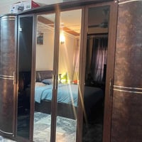 🌟 للبيع غرفة نوم تركية – 7 قطع 🌟 ✅ كنتور 6 أبواب ✅ ميز تواليت ✅ كومدين...