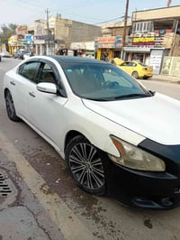 نيسان مكسما موديل ٢٠١٠ لون ابيض صدفي رقم بغداد بسمي فول مواصفات ١/١ مح...