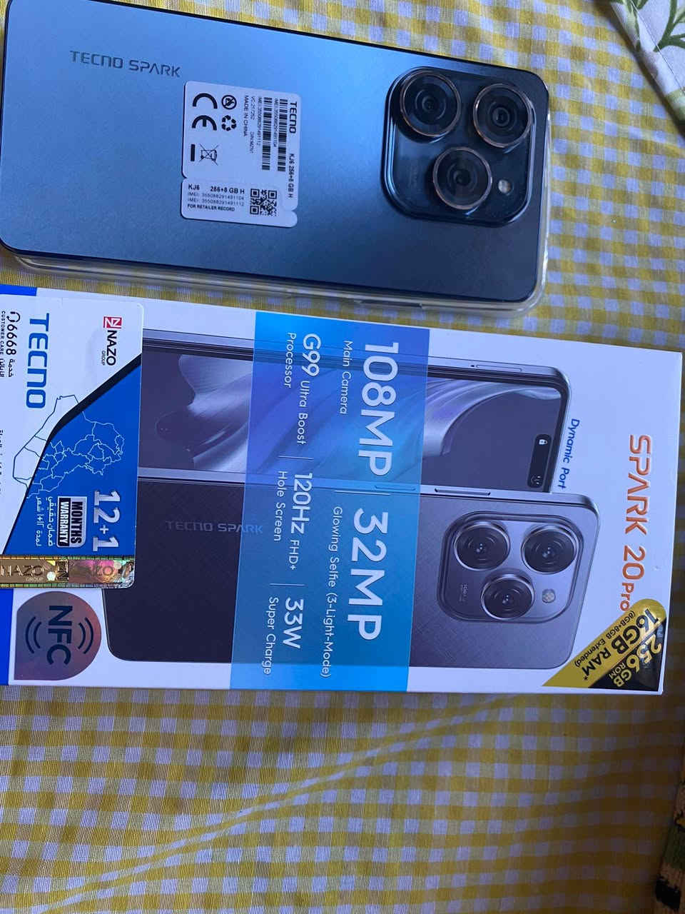 تكنو سبارك 20 برو 
‏ذاكره 256
‏بطاريه 5000
‏شاحن سريع 45 واط 
‏للبيع 150 الف مع كامل ملحقاته
‏جهاز نظيف جدا


**إذا كنت صاحب هذا الإعلان وتريد حذفه لأي سبب، رجاءا أرسل رسالة إلى الدعم الفني**