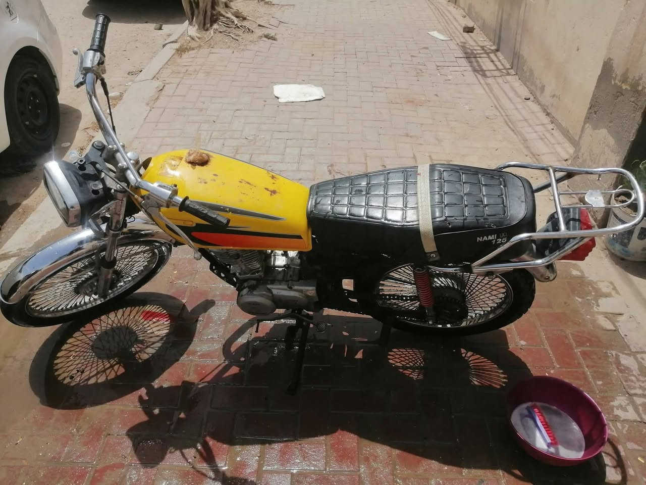 سلام عليكم دراجه ربع كير البيع موديل 15 وراق وكيله العارضي دراجه نضيفه عايزه بس بتري تشتغل كهربايته كله سعر 500 وبيه مجال هاذه رقمي *********** مكاني نجف
