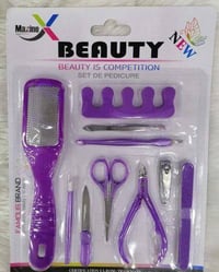 عدة أظافر وقدم • محمول • وردي/بنفسجي