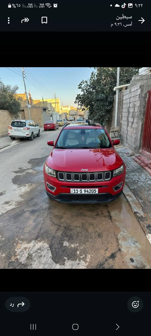 جيب كومباس2019فول الفول حادثه موضح بالمنشور سطحي رقم بغداد للإستفسار الاتصال *********** سعره 140وبيه مجال
