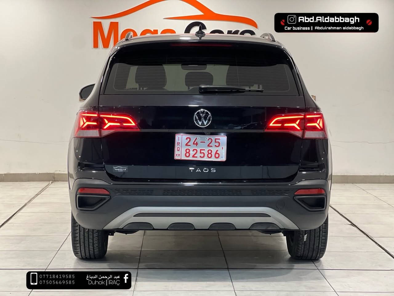 فولكس واكن تاوس 2024 S 
VOLKSWAGEN TAOS
ماشيه 36 الف ميل فقط 
مواصفات S بصمة، هاند بريك الكتروني ، 
تحكمات بالستيرن  تحديد مسار ، شاشة ديجيتال 
وباقي المواصفات معروفة 
ضرر السيارة 
جاملغ السايق صبغ و ربع الباب 
بدون ايرباك كلها بلادي 
3VV5X7B27RM053041
السيارة كاتى تترقم شمالي 
السعر : 168$ ورقة و بيها مجال 
مكان السيارة دهوك معارض الجديدة 
لباقي التفاصيل تواصل ع الارقام واتساب 
***********
***********
