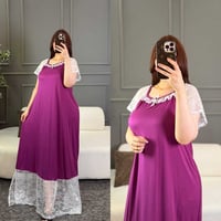 دشداشه نسائي • دبل كلوش دانتيل • فري سايز 50-90 كيلو