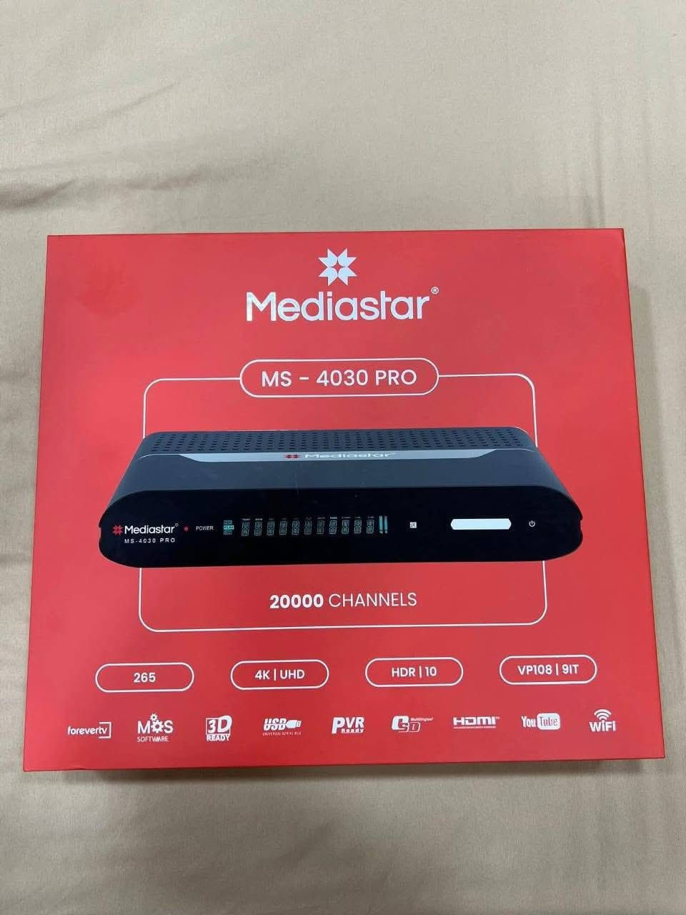 مرحبا
للبييع فقط 
ميديا ستار 4030 برو 4k 
جهاز كامل كارتون وغراضه 
بي شهر vip باقي 
السعر 100 الف قفل 
مكاني بغداد العامرية 
***********
