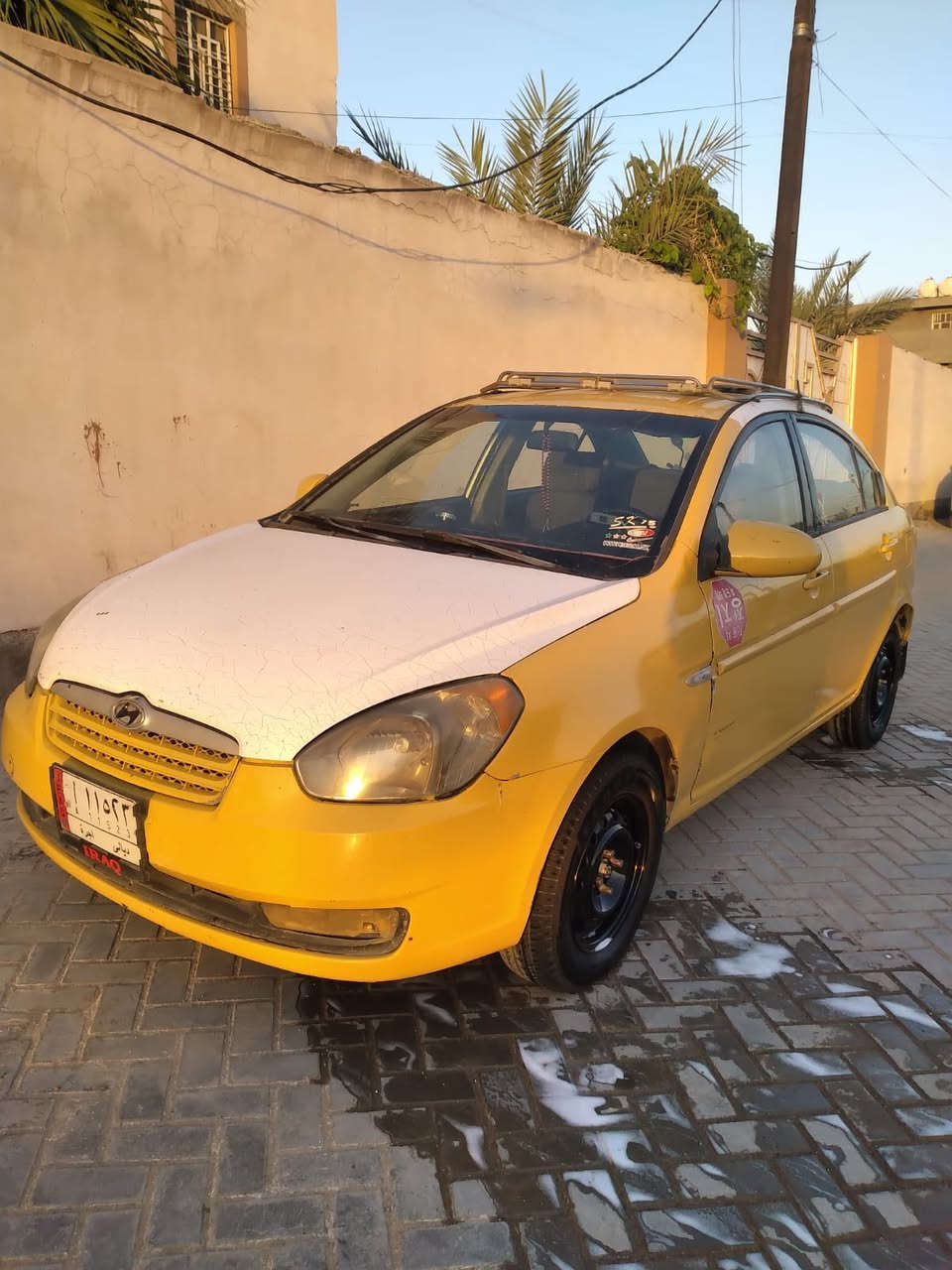 سلام عليكم اكسنت 2008خليجي مكينه 1600تبريد بس غاز يرادله كير أوتوماتيك جام چوبي بيه بس جاملغ خلفي نفسه مصلح وباب سايق هم نفسه مصلح سياره ما بيه تبديل بيه تخم تاير جديد وصدره 80%داخله رصاصي رقمه دياله مشروع وطني تصال  مكان بغداد مدينه الصدر ***********/***********
