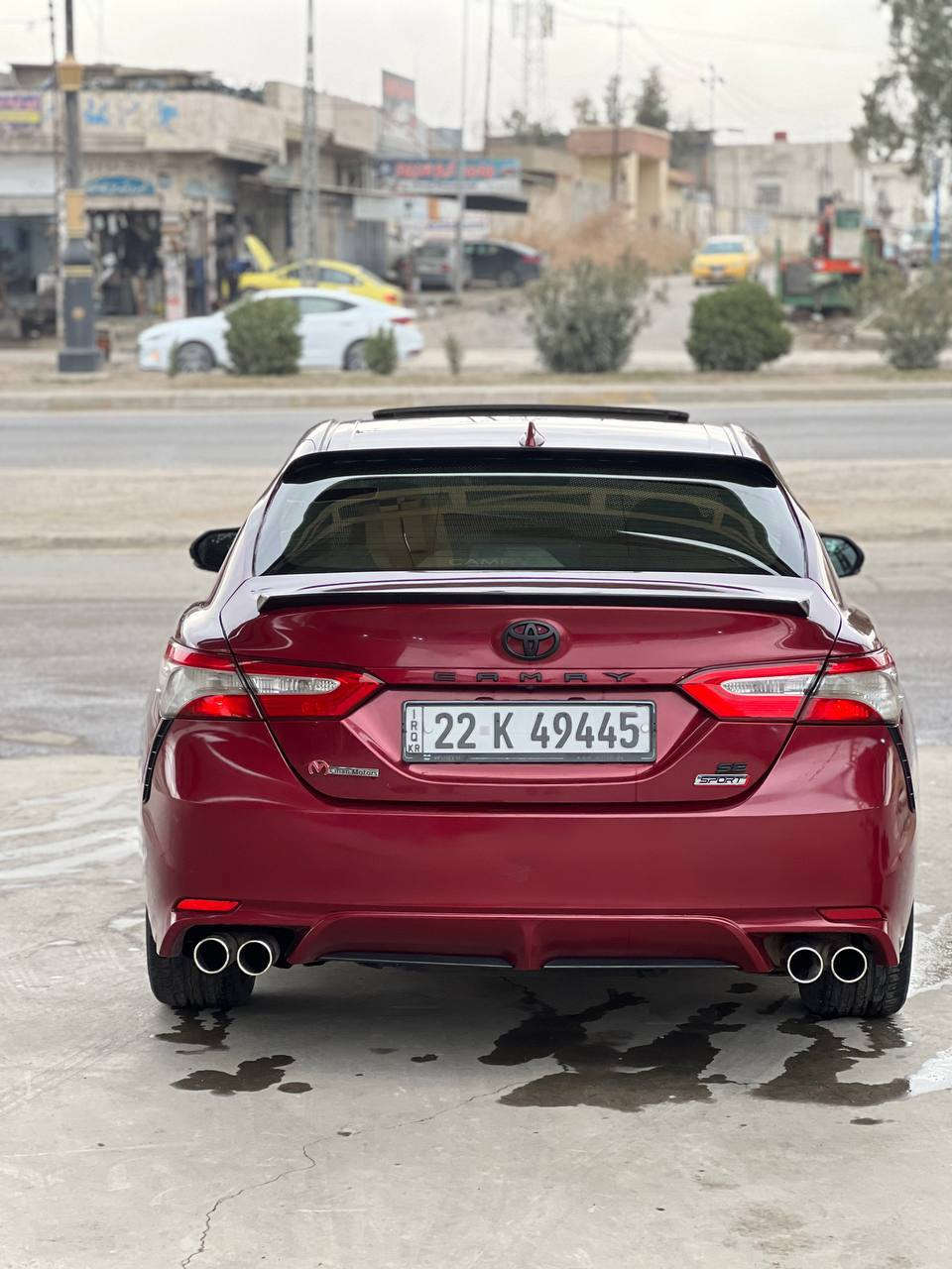 كامري للبيع او المراوسه حسب القناعه 
موديل 2018
مواصفات se please 
فول بصمه سلايت شاحنه لاسلكي رادار امامي خلفي 
كشنات هيتر 
السياره ضررها ثلث قطع فقط خلفي يعني قبغ صندوق والجاملغات 
بدون ايرباك 
بچم كبس  
سنوية باسمي لسنة 2027 
هزة جديد 
السعر/170
السيارة امريكي 
***********
