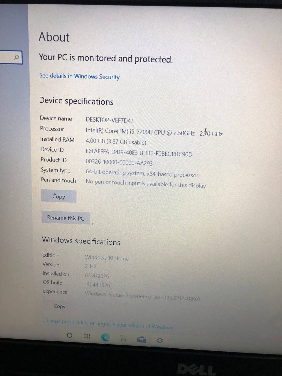 السلام عليكم 

لابتوب inspirion 3567 للبيع

المواصفات:
• الشاشة: 15.6 بوصة Full HD
• المعالج: Intel Core i5-7200U (الجيل السابع)
• الذاكرة: 4 جيجابايت RAM
• التخزين: 1 تيرابايت HDD (متوفر ما يقارب 906 جيجابايت فارغة)
• نظام التشغيل: Windows 10 Home (تنصيب نظيف وجاهز للاستخدام)
• 3 منافذ USB
• منفذ HDMI
• قارئ أقراص DVD
• واي فاي، بلوتوث، كاميرا ويب، وسماعات مدمجة

الحالة:
• نظافة الجهاز 95%
• لا توجد كسور أو شقوق أو أضرار
• الجهاز بحالة ممتازة ومستخدم استخداماً خفيفاً
• يعمل بشكل ممتاز وجاهز للاستخدام مباشرة

مناسب للدراسة، التصفح، برامج الأوفيس، مشاهدة الفيديوهات، والاستخدام اليومي، مع الشاحنه الاصلية

السعر ٢٠٠ الف


**إذا كنت صاحب هذا الإعلان وتريد حذفه لأي سبب، رجاءا أرسل رسالة إلى الدعم الفني**