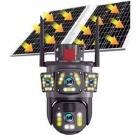 كاميرا مراقبة رباعية • طاقة شمسية • ذاكرة ١٢٨ جيجا