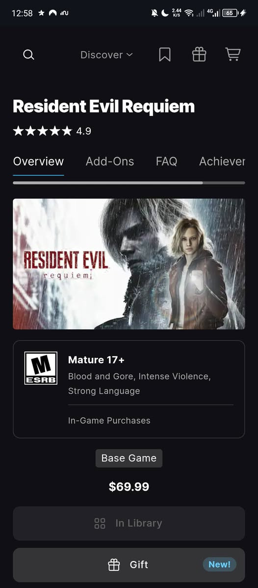 حساب epicgames للبيع ، بيه Resident Evil Requiem , وبيه 103$ ( تگدر تشتري بيهم العاب )
سعر الحساب 50 ماستر للتواصل تيليگرام @immiim او واتساب ***********
