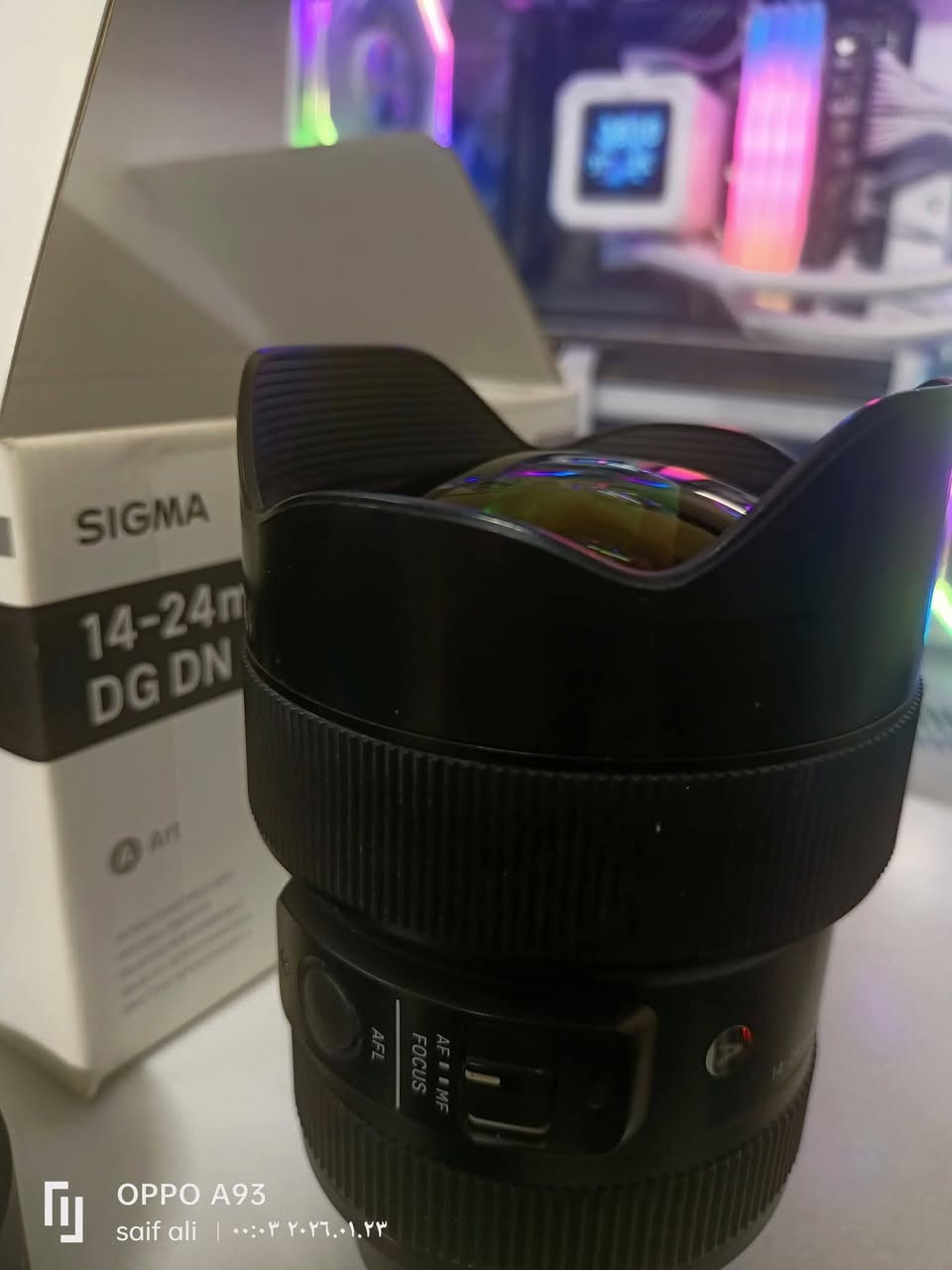 عدسة وايد 14-24 فتحة 2.8
( الارت ) وايد انكل  . السعر خاص
العدسة موجهة للمحترفين
***********
جماعة ال700 الف مو الكم المنشور
