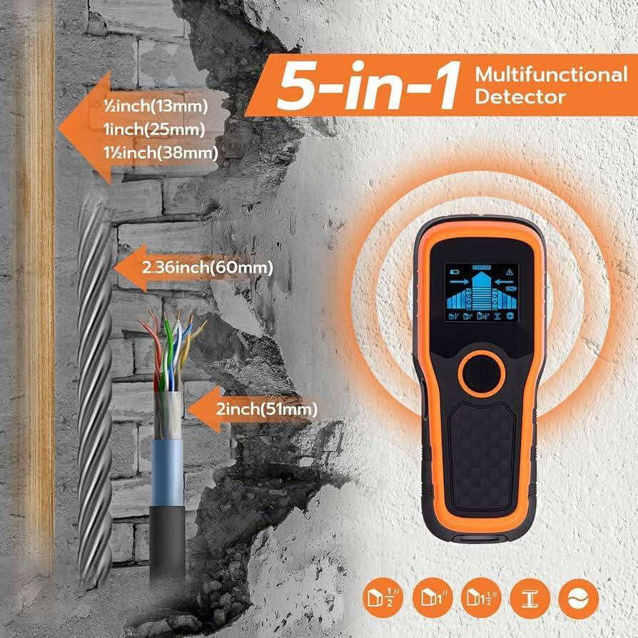 جهاز كشف الأعمدة والأسلاك داخل الجدران (Wall Stud Finder)
هل تعبت من التخمين قبل الحفر؟ هل تخاف تضرب سلك كهرباء أو أنبوب؟
هذا الجهاز هو الحل الذكي والآمن لكل أعمالك 👇
✨ مميزات تخليك تعتمد عليه 100%:
🔍 كشف دقيق للأعمدة الخشبية والمعدنية داخل الجدار
⚡ تحذير من وجود أسلاك كهرباء حية (AC) لحمايتك
📏 يحدد العمق حتى أعماق مختلفة بدقة عالية
🧠 معايرة تلقائية لنتائج أسرع وأدق
📱 شاشة LCD واضحة وسهلة القراءة
🎯 يحدد مركز الهدف بدقة (Center Detection)
💪 أداء قوي:
كشف الخشب والمعادن حتى عمق 38 ملم
كشف الأسلاك الكهربائية حتى 51 ملم
كشف المعادن الحديدية حتى 100 ملم
كشف المعادن غير الحديدية حتى 80 ملم
🎯 ليش تختاره؟
✔️ يحميك من الأخطاء المكلفة
✔️ يوفر وقتك وجهدك
✔️ مثالي للنجارين، الكهربائيين، وأي شخص يشتغل بالتركيب
📌 استخداماته:
تثبيت شاشات
تعليق رفوف
أعمال الصيانة المنزلية
مشاريع DIY
🚀 لا تشتغل عالعمياني بعد اليوم!
خلي شغلك احترافي وآمن بضغطة


**إذا كنت صاحب هذا الإعلان وتريد حذفه لأي سبب، رجاءا أرسل رسالة إلى الدعم الفني**
