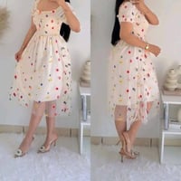 فستان ميدي • شيفون مبطن • مقاسات M L XL