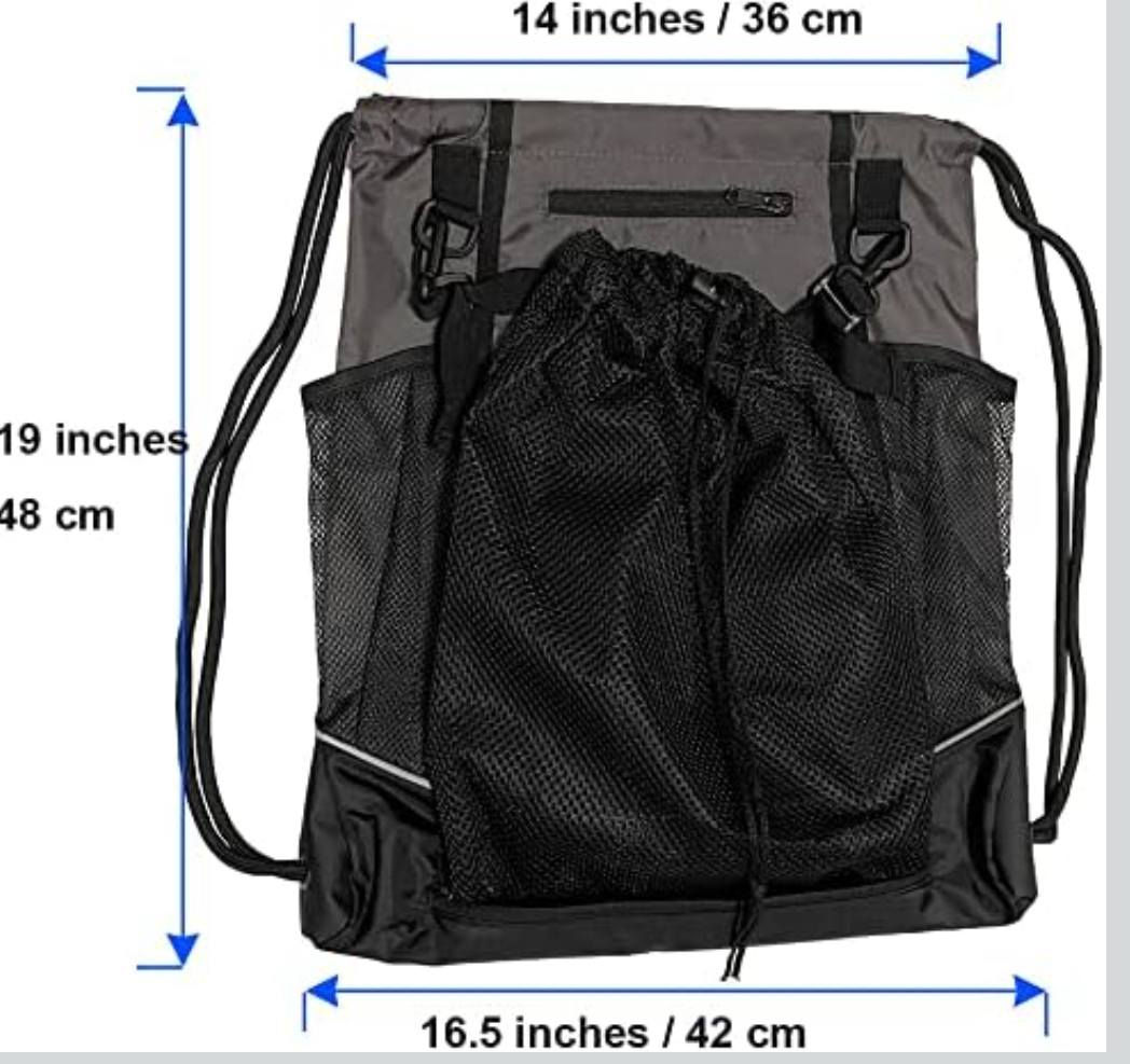 حقيبة ظهر رياضية برباط سحب، وتحديداً "حقيبة ظهر كرة قدم او السلة" متعددة الوظائف من مواد مثل النايلون والبوليستر. 
تحتوي ع جيب من الاسفل سحاب للكرات يمكن استخدمها في صالات الالعاب او حتى في السفر والتخيمم جميل جدا وواسعة.


**إذا كنت صاحب هذا الإعلان وتريد حذفه لأي سبب، رجاءا أرسل رسالة إلى الدعم الفني**