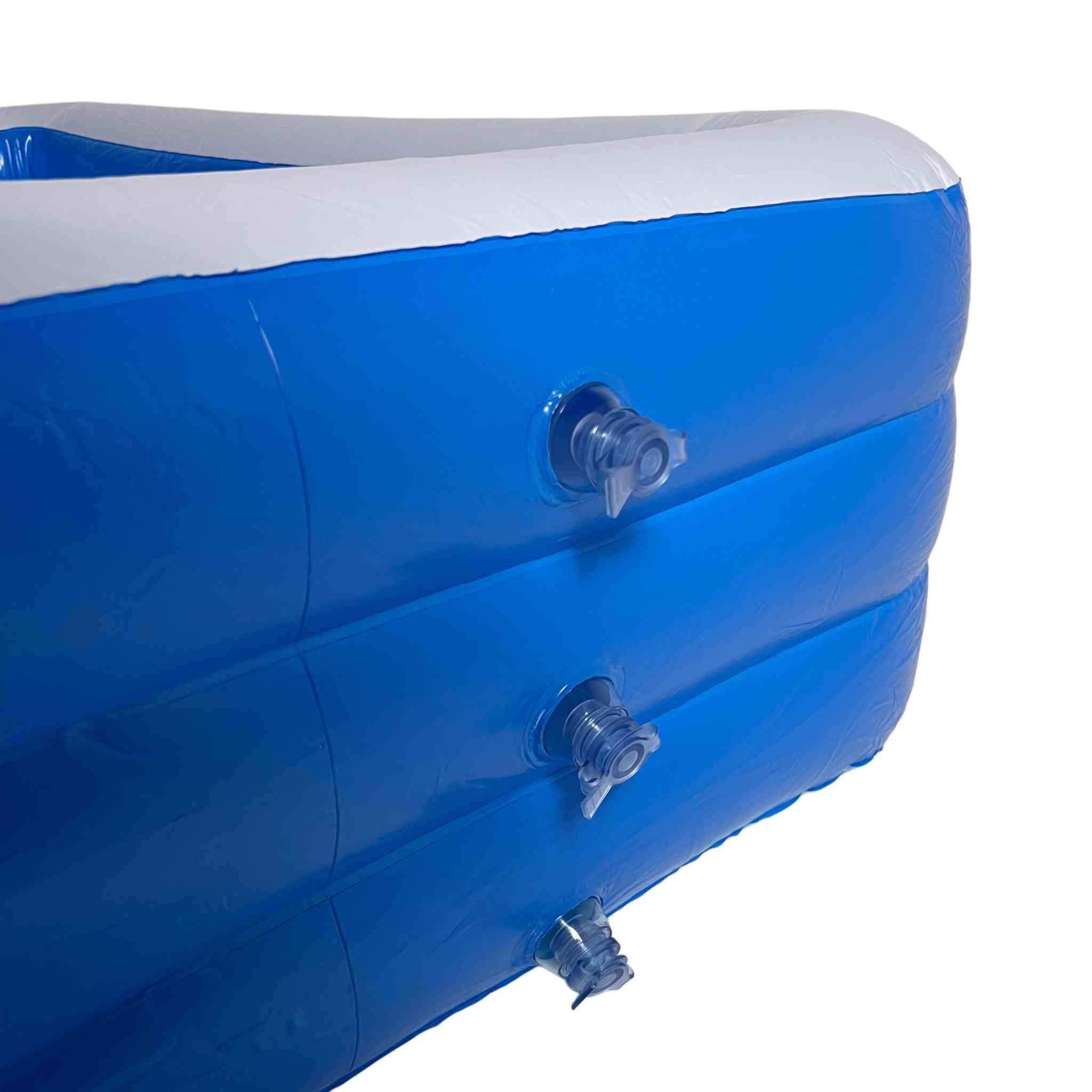 مسبح عائلي قابل للنفخ – Family FunPool
السعر/25/الف والتوصيل مجاني 
• مسبح عائلي قابل للنفخ بتصميم مستطيل مناسب للاستخدام الخارجي

• تصميم بسيط بثلاث طبقات هوائية يوفر شكلًا ثابتًا ومريحًا

• مصنوع من مادة بلاستيكية مرنة

• مناسب للاستخدام في الحدائق أو المساحات الخارجية

• لون أزرق مع حواف فاتحة يعطي مظهرًا صيفيًا جذابًا

• يحتوي على تحذير واضح للاستخدام الخارجي وتحت إشراف الكبار

• النوع: مسبح قابل للنفخ
• الابعاد: 138*91*40
• الشكل: مستطيل
• اللون: أزرق مع حواف فاتحة
• الاستخدام: خارجي
• الفئة: عائلي


**إذا كنت صاحب هذا الإعلان وتريد حذفه لأي سبب، رجاءا أرسل رسالة إلى الدعم الفني**