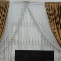 بردة صالة • ٣٫٥×٣م • بيج خردلي