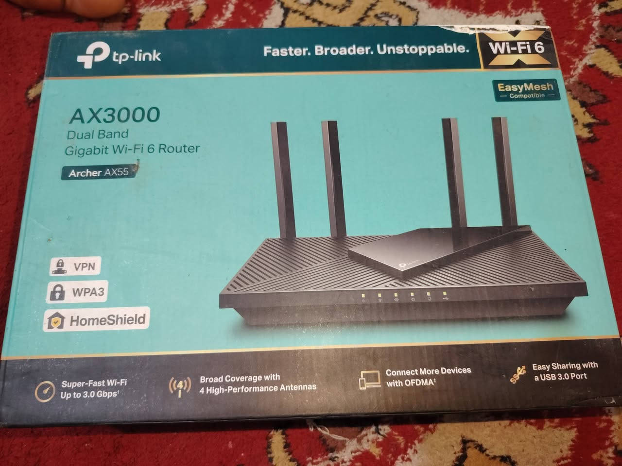 ألسلام عليكم راوتر  AX55 للبيع 
راوتر مستعمل شهرين االمكان بغداد العبيدي
السعر 50 الف وبيه مجال
***********
