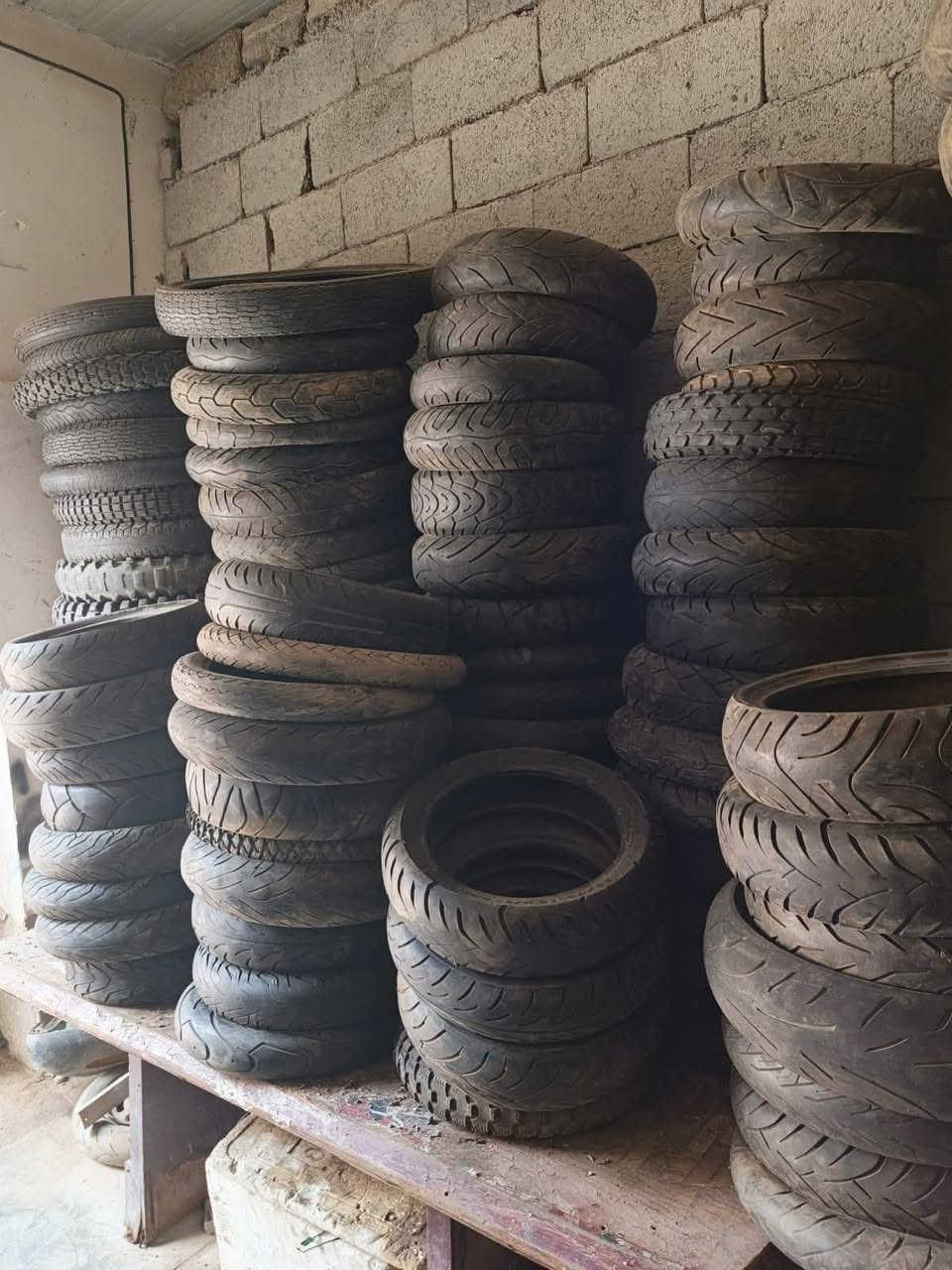 بغداد ***********
للبيع تايرات دراجات مشكل 600تاير 
ابيع كل العدد يعني شلع التاير ب4الف
