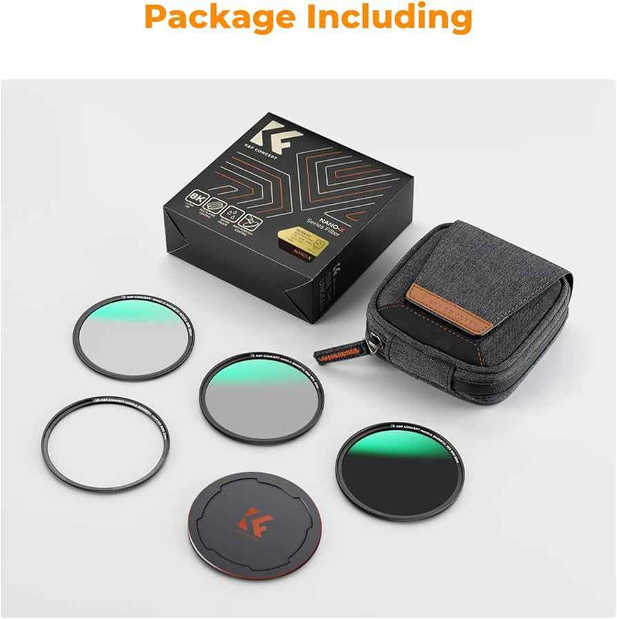 K&F CONCEPT 77mm Magnetic 
- CPL
- ND8
- ND64
- Magnetic Basic Ring
- Lens Cap

Camera Lens Filters Kit (Nano-X Series) السليمانية, العراق


**إذا كنت صاحب هذا الإعلان وتريد حذفه لأي سبب، رجاءا أرسل رسالة إلى الدعم الفني**