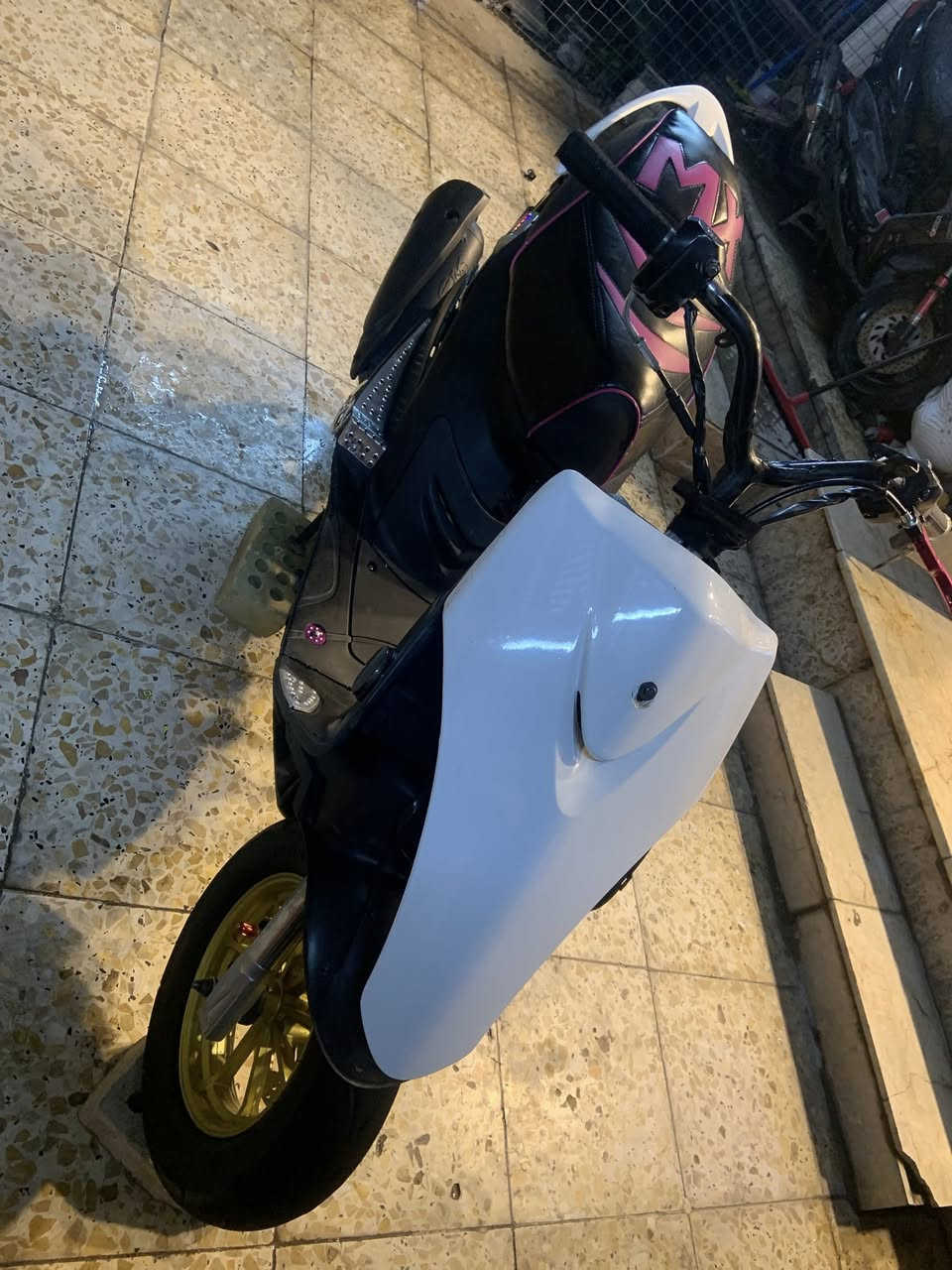 سلام عليكم 
دراجه ماكس عدله  تعمير جديد 
الدراجه  مزوده تخم كرزي كامل 
الدراجه مكينه 55 هاون   
السعر :600بيه مجال حك الجيه 
متواجد واتساب  خابر ودلل  احجيلك تفاصيل الدراجه

م***********
