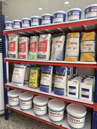 مركز مبيعات رويال -باب المعظم يتوفر مواد لاصقة ومخشنات وعوازل وsbr للا...