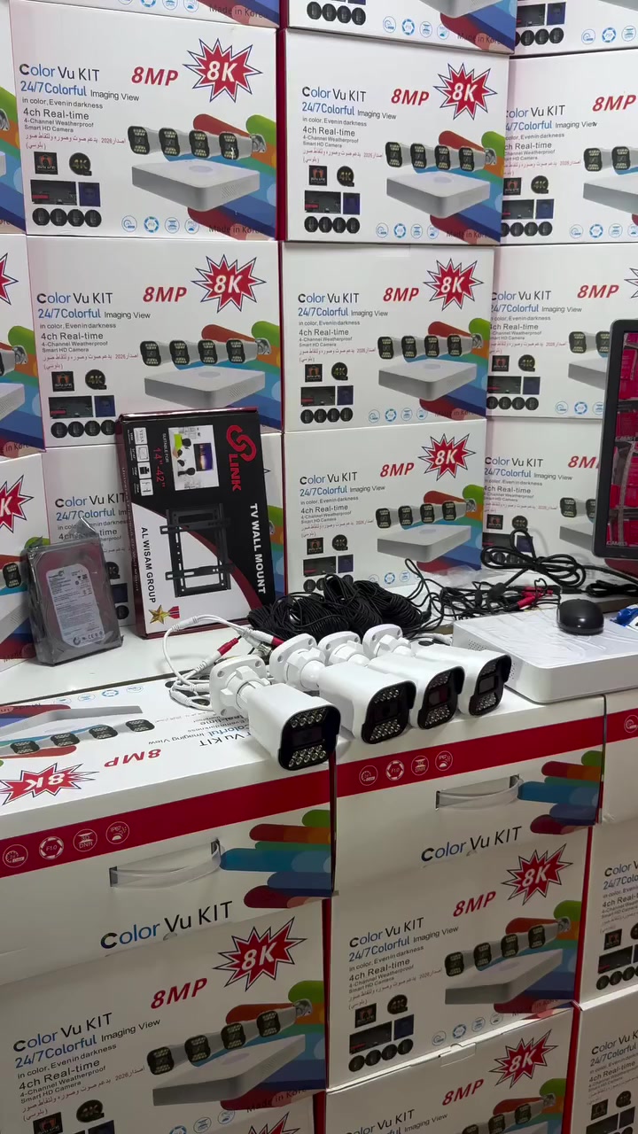 ‏📢 عرض خاص من كاميرات دهوا📢
‏
‏🎥 لا تفوت الفرصة لفترة محدودة 
‏
‏⚠️ احصل الآن على أحدث أنظمة المراقبة بجودة عالية وأسعار لا تُنافس:
‏✅ عرض 4 كاميرات 
✅ملون ليلي نهار
✅مزوده كل كامره 18 فلاش 
‏✅ شاشة حجم 24 مع ستاند جداري تعليق وكيبل VGA وكيبل POER 
‏✅ 2 ميگا حقيقي 
 
‏✅  4DVR  مخارخ
‏✅ كاميرات بدقة Full HD و 4K
‏✅ رؤية ليلية واضحة
‏✅ ذاكرة تخزين هارد سعة 500 جيجا تخزين 15 يوم مبرمج وكامل 
‏✅ 4 كيبل طول 18 يارد 
‏✅ ضمان سنة كاملة  مع كارت ضمان 
‏✅ الجهاز بنظام العربي 
‏✅ اي اختلاف بالطلب لا تستلم ونأكد ضمان سنة مع كارت ضمان 
‏
‏📺 تابع الفديو وتأكد بنفسك قبل الطلب 
‏سعر العرض بدون شاشه 69.000 الف 
‏💰 سعر العرض: 105,000دينارمع شاشه حجم 24
يوجد توصيل جميع محافضات العرق الحبيبة
((((((5000))))).      
‏
‏💰 اسعار تنافسية لأصحاب المكاتب والبيجات 
‏
‏🎁 مع هدية خاصة عند الشراء لأول 50 زبون
‏
‏🇮🇶 عنواننا ضماننا بغداد الحرية الدباش شارع المدارس مقابل مرطبات جنينه 
‏
‏⁉️ للطلب والاستفسار الاتصال على الرقم 
‏
‏***********1️⃣
‏
‏***********2️⃣
‏ ‏
