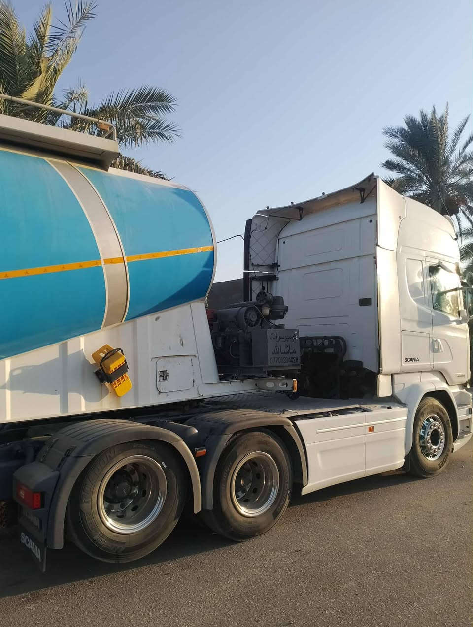 سكانيا للبيع موديل 16 مكينه 580 بطل 24 سياره جديده وجاهزه باسمي امدور ثاني يوم تخهم تاير باج بطن بلادي ريتايدر اوفن ثلاجه دبل مناميه كاميرا حساس مكان بابل استفسار *********** 
***********
