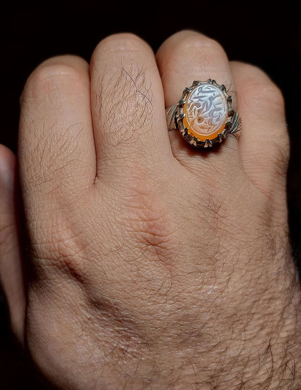 خاتم عقيق يماني قديييم مؤرخ منقوش يا الله المحمود صياغة يدوية بغداد ***********
