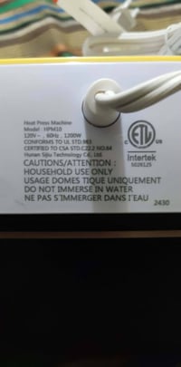 مكبس حراري • للملابس • ما مستعمل