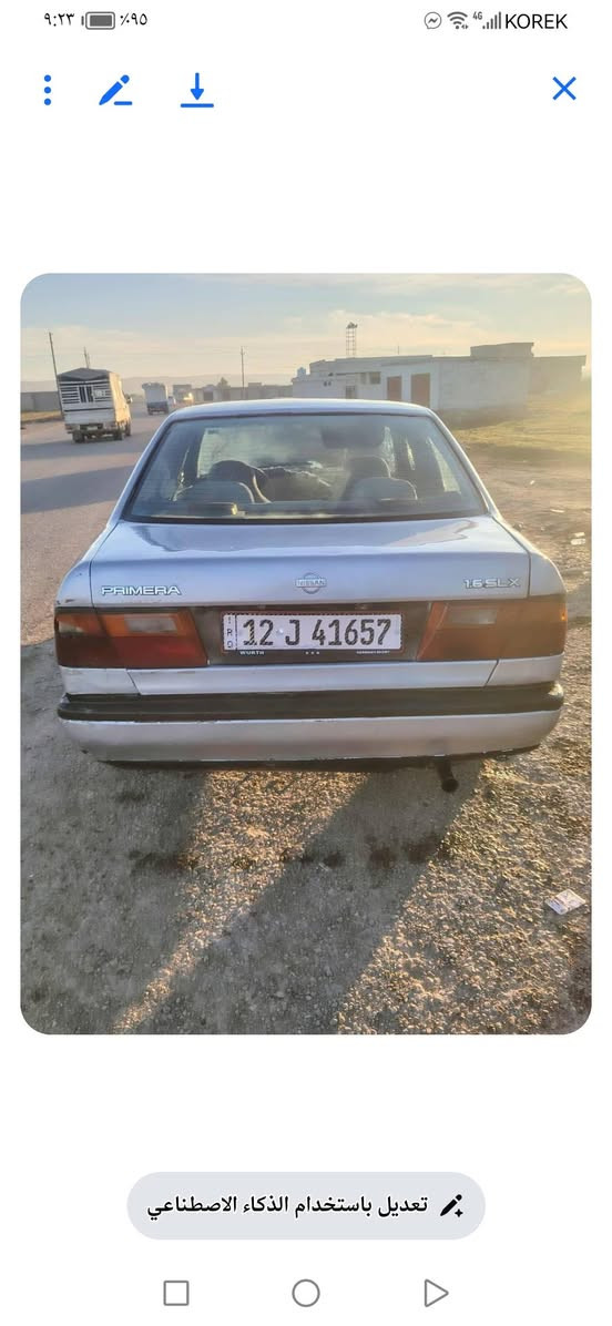 نيسان برايميرا للبيع حجم ١٦ محرك جديد هزه جديده رقم جديد شرط الوكاله والتحويل مكصوصه  التكم الاماميه فقط.... زمار....سعر ٢٦....... ***********
