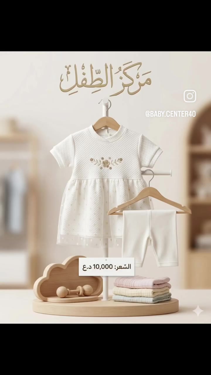 ✨ أناقة طفلتكِ تبدأ من مركز الطفل! ✨
​وفرنالكم أطقم بناتي بتصاميم ناعمة وتفاصيل راقية جداً، خامة مريحة وتطريزات أنيقة تكمل إطلالة أميرتك الصغيرة. 🌸👗 متوفرة بألوان هادئة وتصاميم مختلفة تناسب ذوقكم.
​📌 تفاصيل القطعة
​📏 المقاسات تلبس من عُمر 3 أشهر وحتى سنتين.
​🏷️ السعر 10,000 دينار عراقي فقط!
​لا تفوتكم التشكيلة الجديدة، احجزوا قطعتكم الآن! 🛒
​📍 للطلب والاستفسار راسلونا عبر رسائل الصفحة 
الهاتف ***********
، أو تفضلوا بزيارتنا في موقعنا 📍الانبار -  التأميم - شارع 60 -حي الأساتذة
​#مركز_الطفل #ملابس_اطفال #أزياء_بنات #أناقة_طفلتي #تسوق_الرمادي_العراق_ملابس_بيبي #العراق #الرمادي
