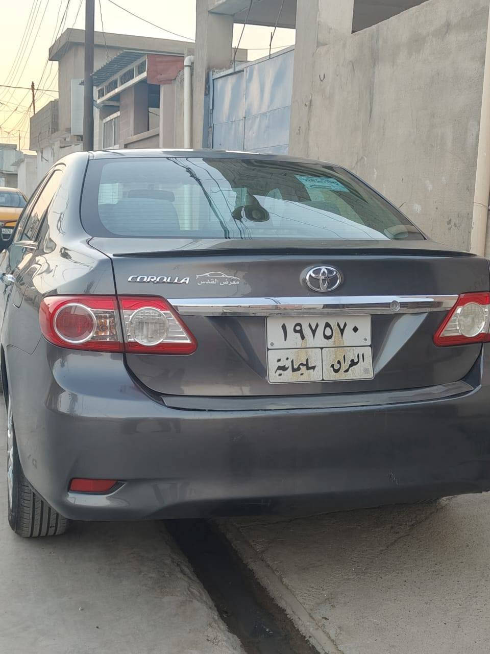 كورلا 2013
رقم سليمانيه
بطاقه بانزين بيها
سياره بدون صبغ قطرة صبغ مابيها
بيها كم مكان بارد
كير محرك تبريد تدفئه كله بالشرط سياره جاهزه
*********** 
مكان السياره كركوك
مامتواجد ع الفيس كركوك, العراق
