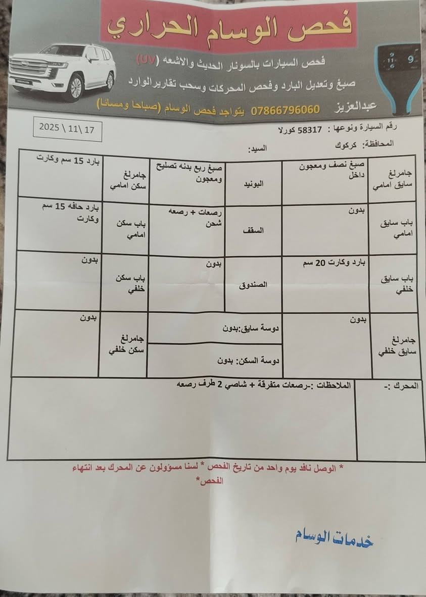 سلام عليكم 
كورلا هايبرد موديل22 لون ابيض رقم كركوك 
ضررها 3 قطع ربع جاملق وربع بونيد ربع جاملق تعديل 
سعر 125


**إذا كنت صاحب هذا الإعلان وتريد حذفه لأي سبب، رجاءا أرسل رسالة إلى الدعم الفني**