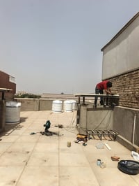 حداد متجول في بغداد تم عمل قواعد تانكي عدد اثنين وعمل قاعده سخان عدد ا...