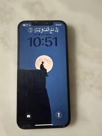 12 برو ماكس ذاكرة 256  بطارية 85 نموذج M   فيس ايدي مو شغال لان طبيت ل...