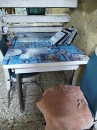 غراض مستعمله نظيفه للبيع غساله حوضين + ميز طعام مع اربع كراسي + ميز بل...