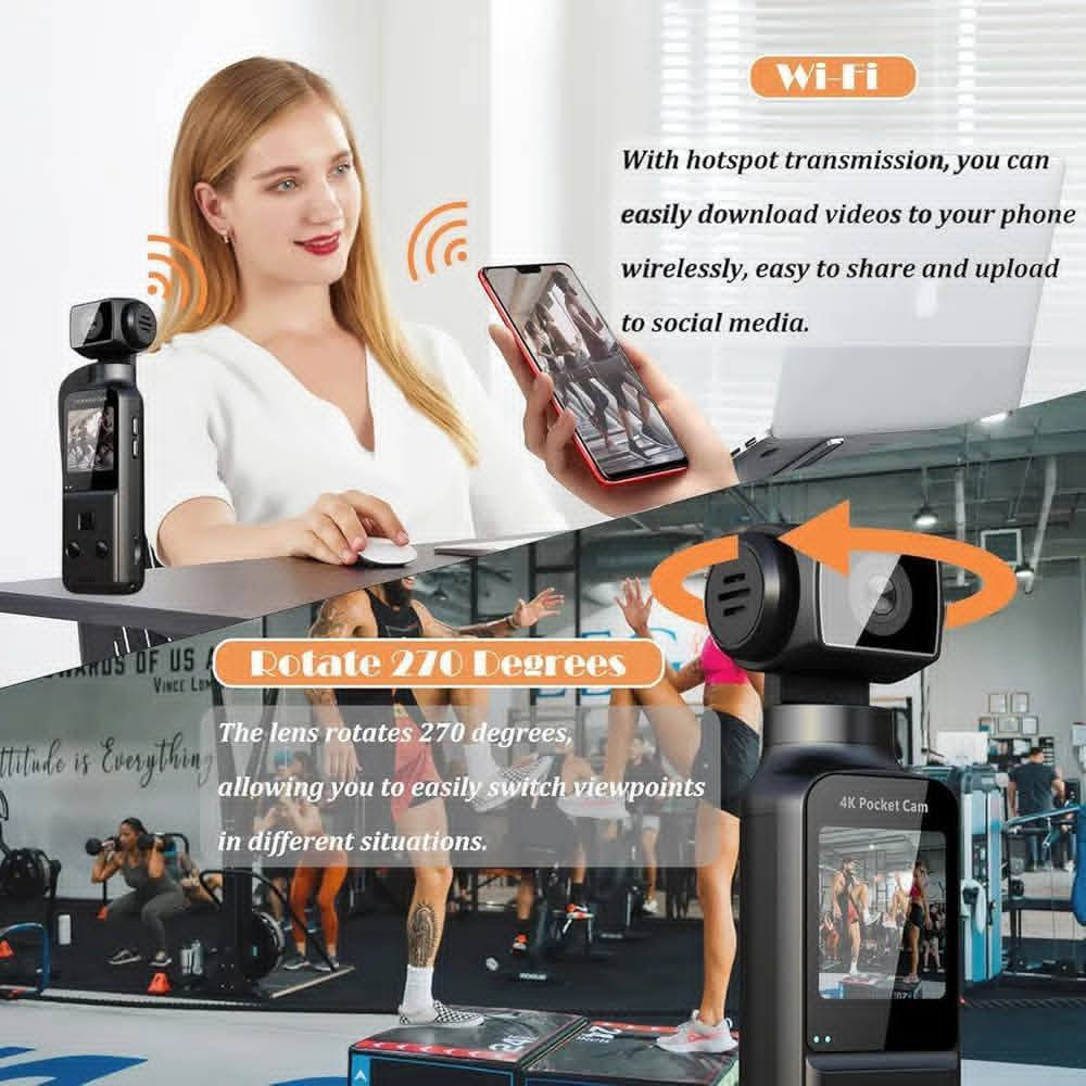 كاميرا جسم رياضية 4K مع ميكروفون خارجي، كاميرا جيب صغيرة Wifi للفيديو والصوت قابلة للدوران ومضادة للاهتزاز مع منفذ رام ومسجل لسائق الدراجة أثناء السفر للرياضة الخارجية والدراجة والسفر موضحة بالصور
 السعر 40 الف مع التوصيل


**إذا كنت صاحب هذا الإعلان وتريد حذفه لأي سبب، رجاءا أرسل رسالة إلى الدعم الفني**