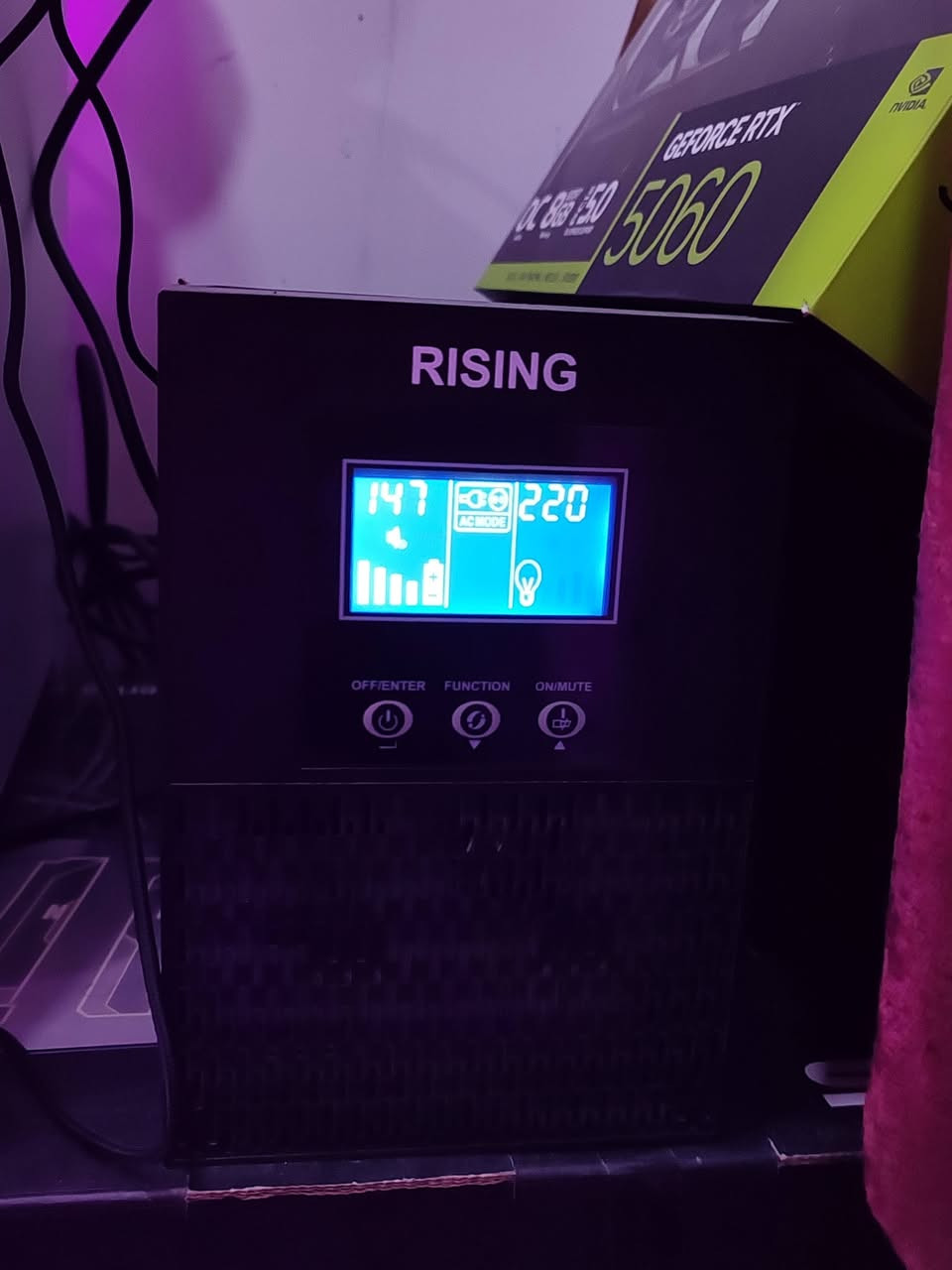 PC كامل للبيع
المواصفات\المعالج/i5 14400f
كرت الشاشه /rtx5060
المذربورد /MSI PRO B760M-E DDR5
التخزين /WD 5200MB 1TB
البورسبلاي /ROCKET 650W
الرامات /t-force 16GB  ddr5 
الكيس/DARK FLSH DRX 90 
المبرد /DEEPCOOL GAMMAX AG400
مع شاشة ASUS TUF 
VG27AQ3A 27" 1440p 180HZ
ومع سماعات محيطيه و ماوس و كيبورد و ايضأ UPS اونلاين 1KV
للأستفسار الاتصال على
***********
العنوان الناصرية
السعر مليون و900
