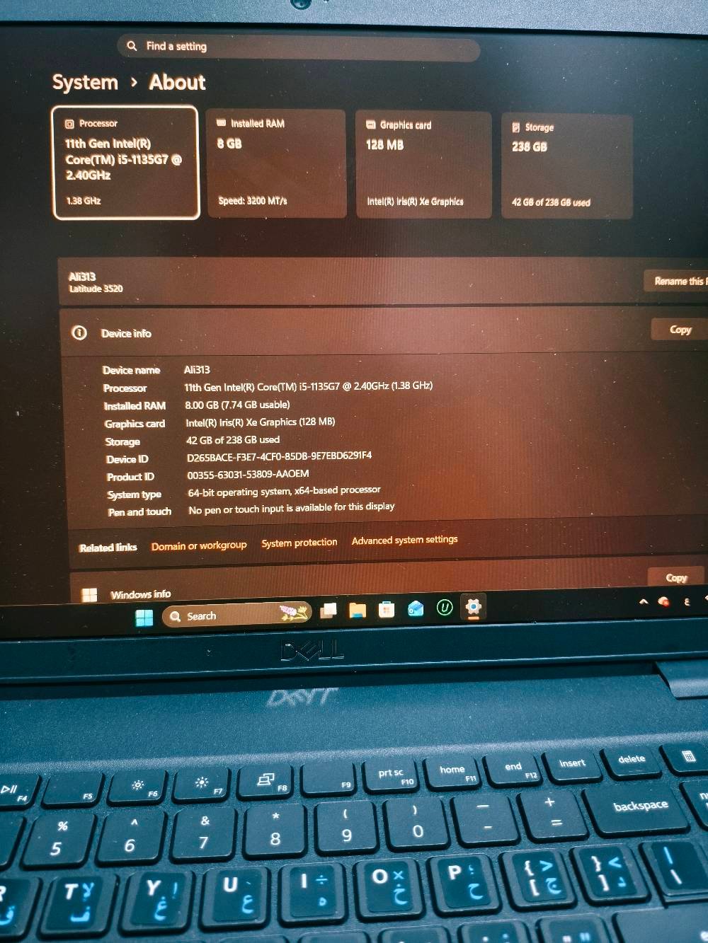 السعر 300
السلام عليكم لابتوب DELL i5 G11 
          RAM8 HARD 256 SSD نظيفه كلش
🔋بطاريه 100 شحنها يطول 3ساعات أكثر وياها فقط شاحنه مكاني بغداد الزعفرانيه
ماعندي توصيل ***********