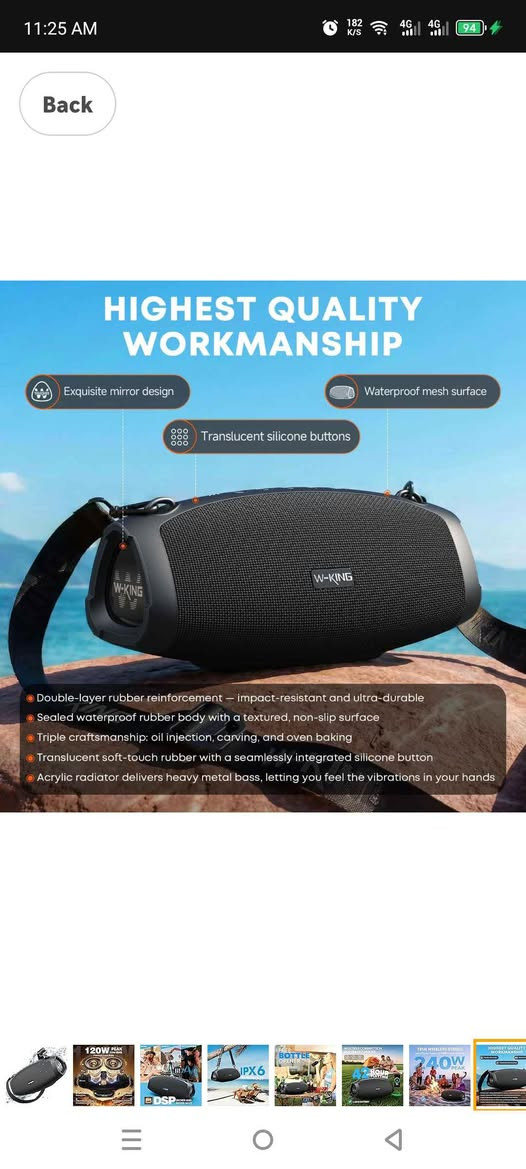 259)
مكبرات صوت بلوتوث محمولة عالية الصوت من W-KING مكبر صوت خارجي لاسلكي 70 واط مقاوم للماء بتقنية بلوتوث، مشعات سلبية ثلاثية - صوت جهير عميق/صوت عالي الدقة/معالج إشارة رقمية/منفذ TF/منفذ AUX/معادل صوت/مُفَعِّل أربيل, العراق


**إذا كنت صاحب هذا الإعلان وتريد حذفه لأي سبب، رجاءا أرسل رسالة إلى الدعم الفني**