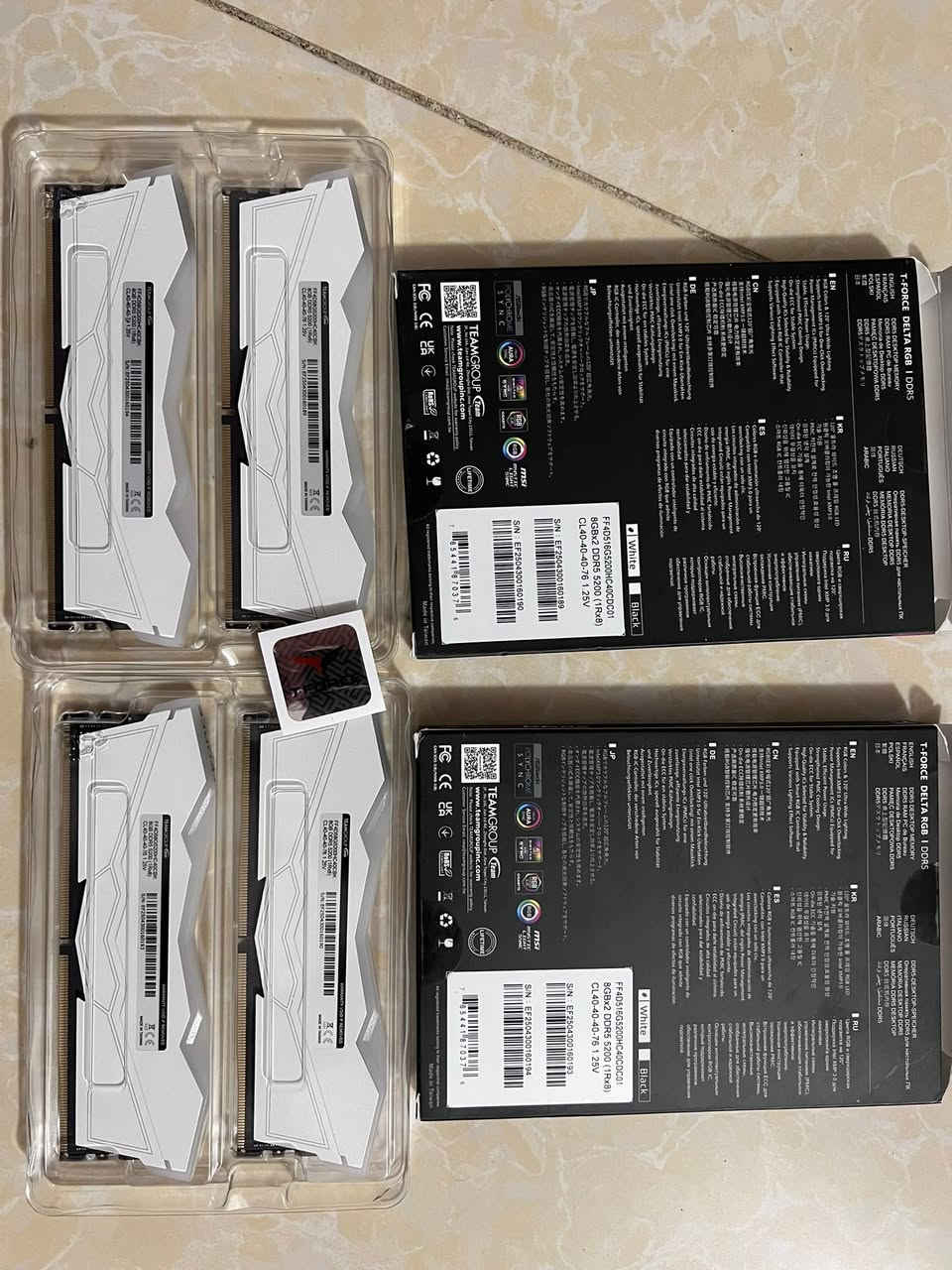 مرخصة الامن ❤️
شباب عندي هاي الرامات نضيفات كلش صارلي فتره مـن ماخذهن
Ddr5 4x8 32G 5200hz
اريد ابيعهن شكد يجبيهن سعر 
او اراوس ب6000hz شكد اطي فرق ؟


**إذا كنت صاحب هذا الإعلان وتريد حذفه لأي سبب، رجاءا أرسل رسالة إلى الدعم الفني**