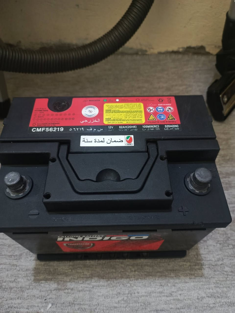 باتري حجم (٦٢) امبير للبيع شرط جديد ورطني كهربائي گلي صوچ الباتري وطلع صوچ الداينمو السعر ٣٥ الف شرط ماصارله أقل من أسبوع من جبته مكاني نجف(***********)
