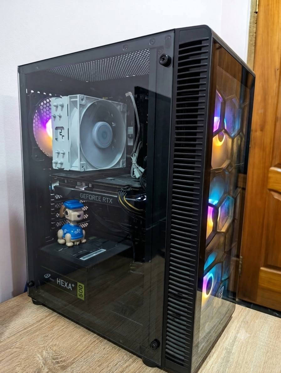 السلام عليكم 
تجميعة كيمنك  للبيع
المواصفات:
كرت شاشة rtx 2060 super 8GB
معالج: core i5 جيل تاسع
مذربورد : H310M pro
رامات :16GB DDR4
هارد 512 HDD
هارد 128 SSD
الباور 500 واط HEXA
مبرد هوائي للمعالج
السعر :650الف قفل
للتواصل خاص او واتساب ***********
