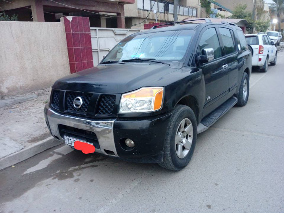 بيع أو امراوس نيسان ارمادة موديل 2007 بغداد دولي بسمي هزة جديدة وارد امريكي حادث جاملغ خلفي ايمن صبغ احزام محرك 8 سلندر حجم 5600 تخم تاير صدر أمامي خلفي جيد 7 راكب دفع رباعي تحكم استرين سكليتر كهربائي السعر على الخاص او اتصل بي واتساب *********** بغداد, العراق

