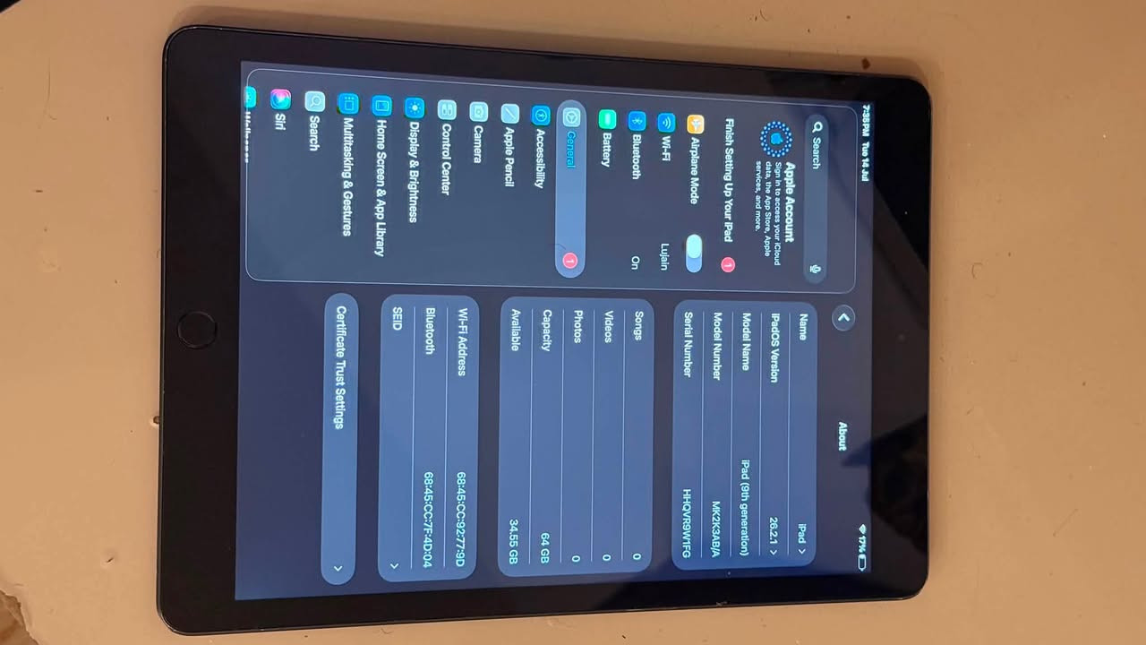 ايباد ٩ ipad 9
مبدل شاشه والبصمه واكفه
ذاكره ٦٤ كيكا
السعر175 بي مجال
***********
